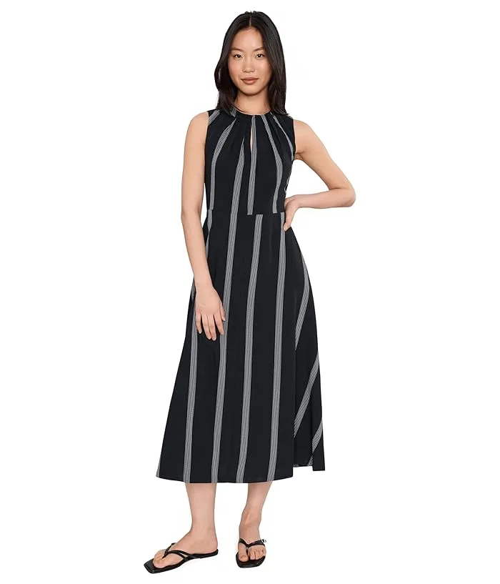 Платье полоска с вырезом Calvin Klein, Black White