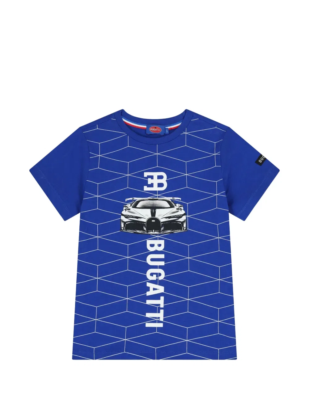 Футболка с автомобильным принтом Bugatti Kids, синий