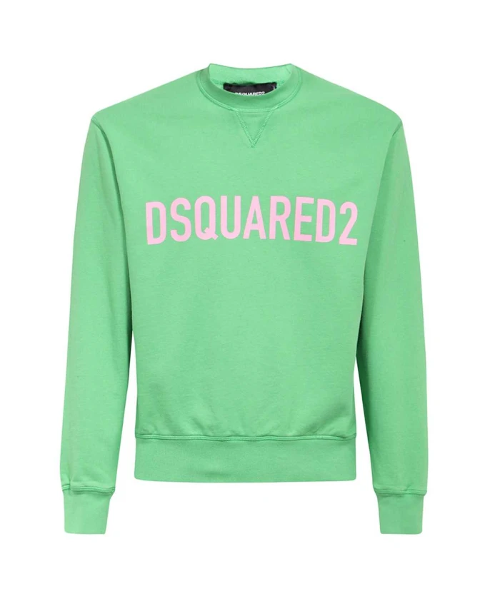 

Хлопковая толстовка с логотипом Dsquared2, зеленый