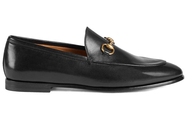 Лоферы (WMNS) Gucci Jordaan Leather Loafers Black — фото 2