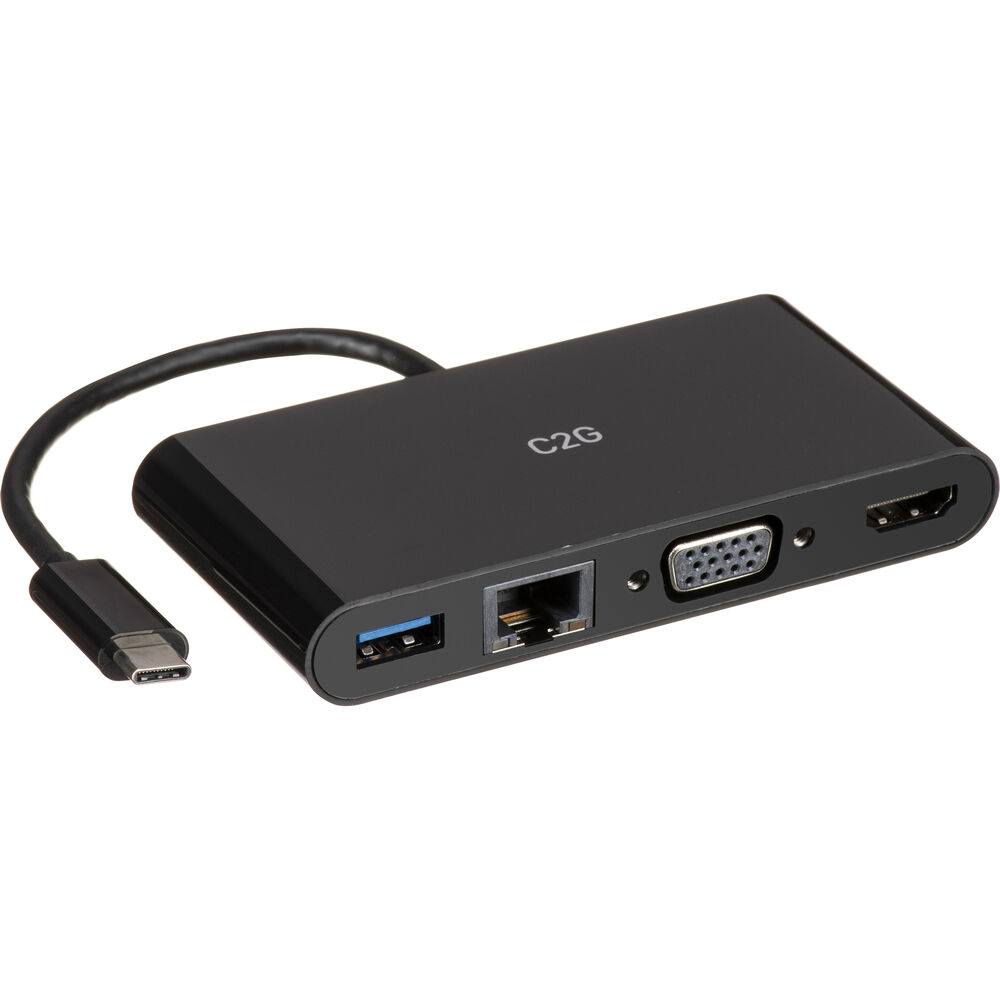 

Док-станция C2G USB Type-C to HDMI, VGA, USB Type-A, and RJ45 C2G29828