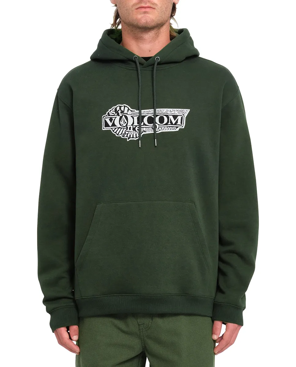 

Мужская толстовка с капюшоном и рисунком спереди Volcom, темно-зеленый