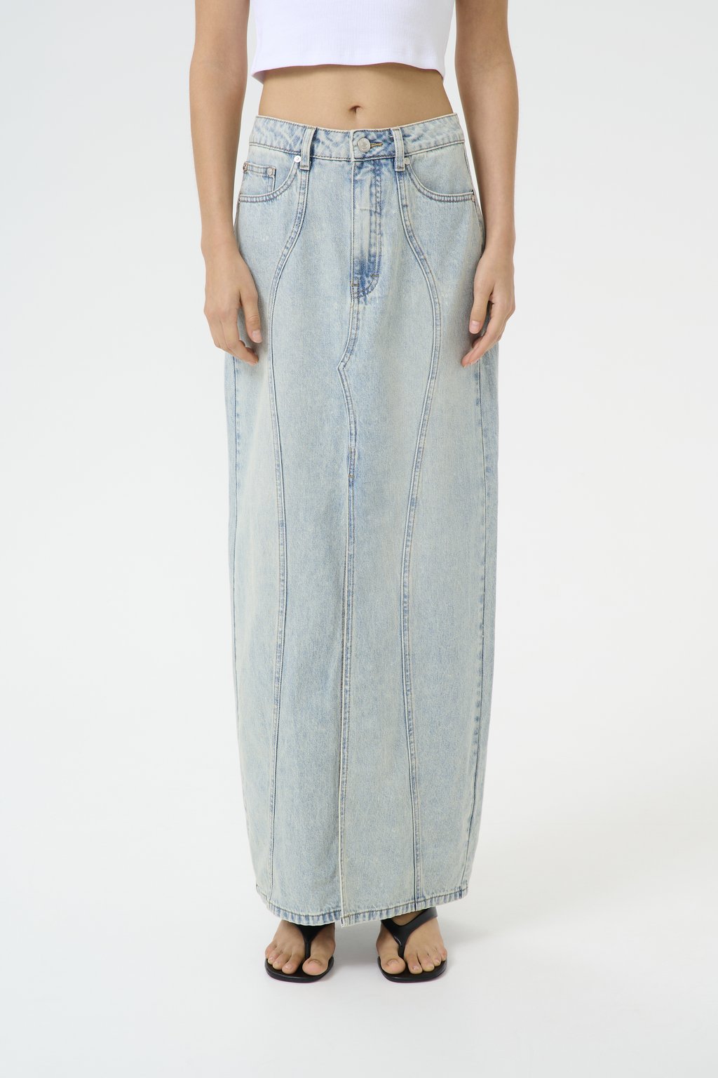 

Юбка макси ASHER MAXI SKIRT - Denim skirt Gestuz, цвет Mid Acid Wash