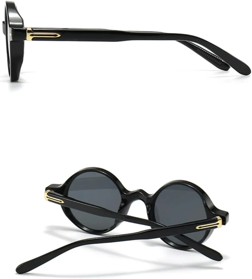 

Винтажные круглые солнцезащитные очки с заклепками для женщин и мужчин, роскошные панк-очки в маленькой оправе, модные очки для вождения (зеленые) TVTBBVV, Green