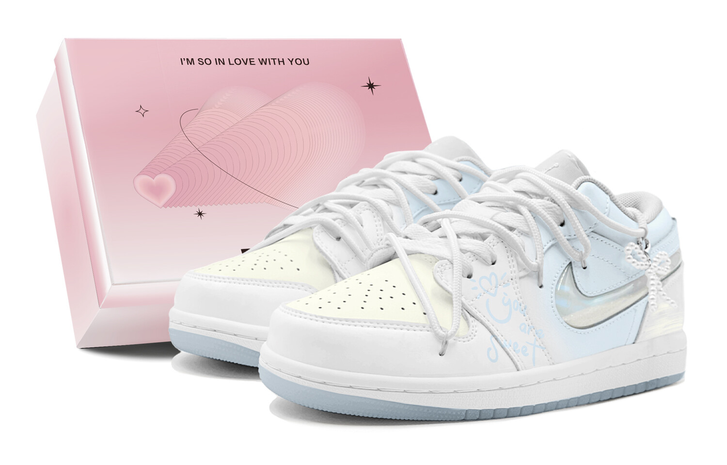

Кроссовки Air Jordan 1 Vintage Basketball Shoes Women's Low-top Yellow, голубой, Синий, Кроссовки Air Jordan 1 Vintage Basketball Shoes Women's Low-top Yellow, голубой