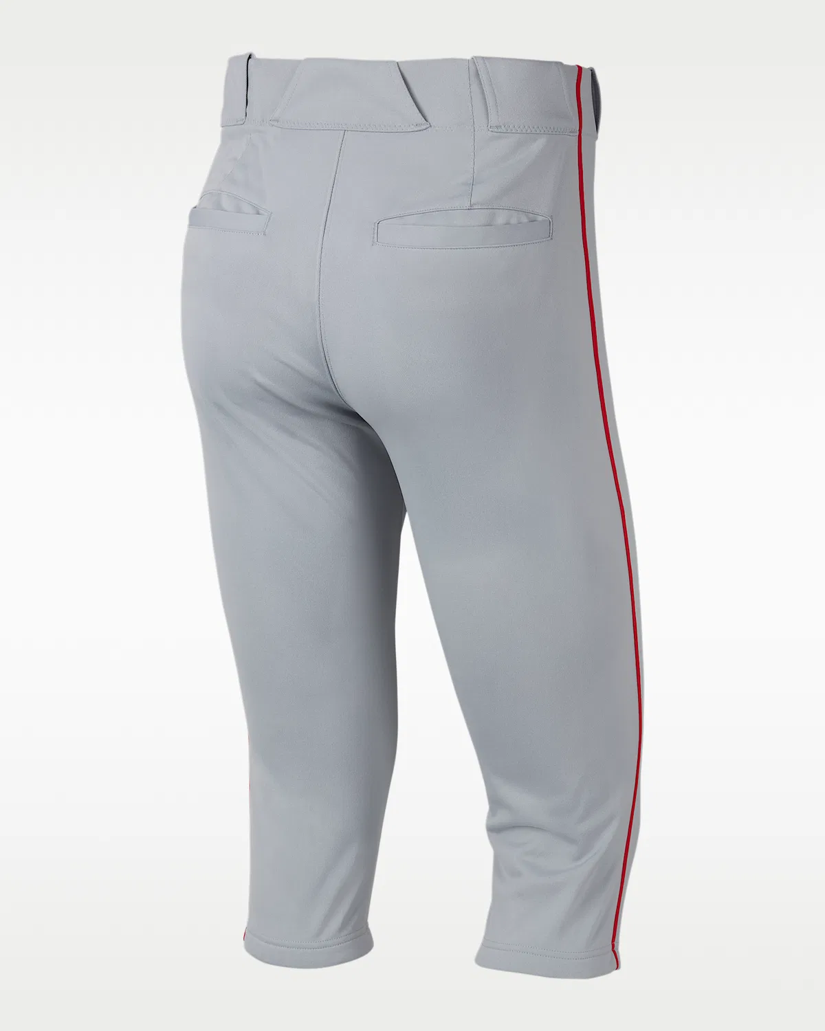 Мужские бейсбольные штаны Nike Vapor Select 2 с высокой посадкой и лампасами, Wolf Grey/University Red/Black — фото 2
