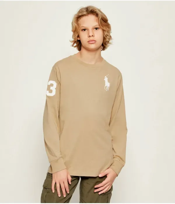 Лонгслив regular fit Polo Ralph Lauren, бежевый