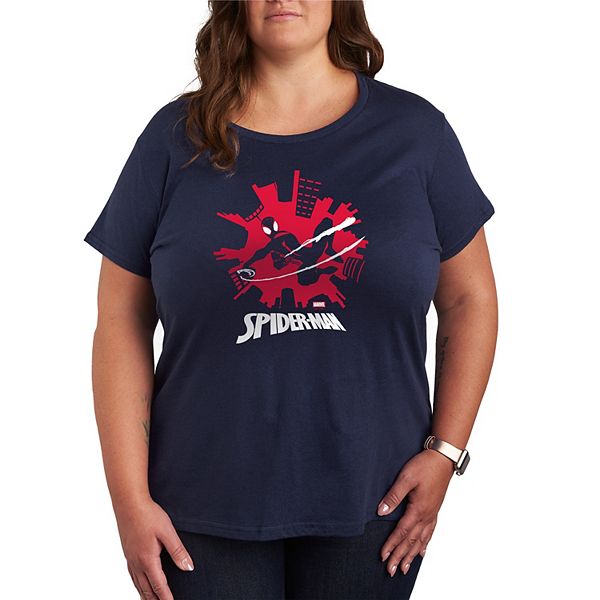

Футболка с принтом Plus size Spider-Man Miles Morales Skyline Marvel, Navy, Синий, Футболка с принтом Plus size Spider-Man Miles Morales Skyline Marvel, Navy