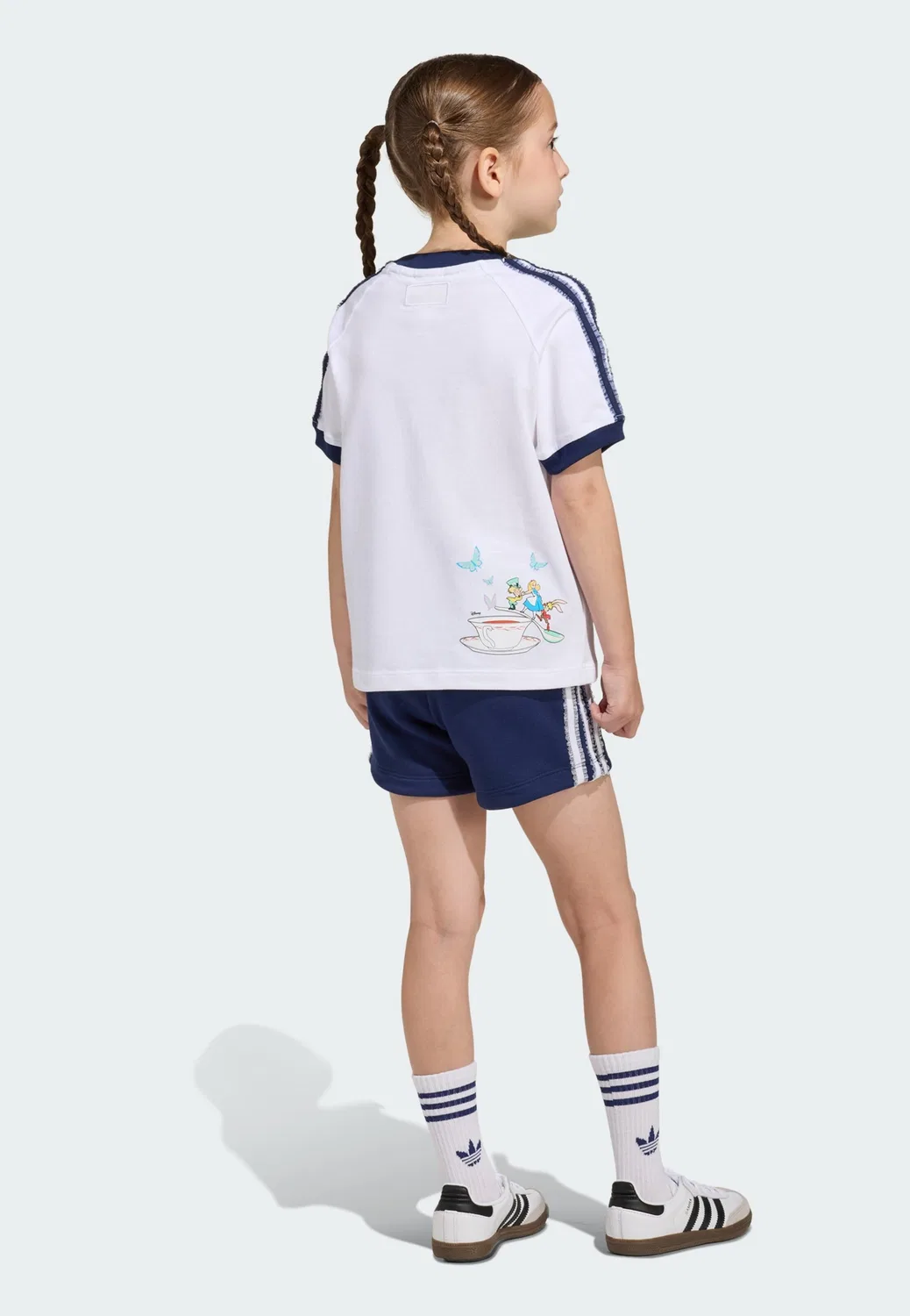 Комплект Adidas Originals ADIDAS DISNEY SHORT T-SHIRT в темно-синем и белом цветах — фото 3