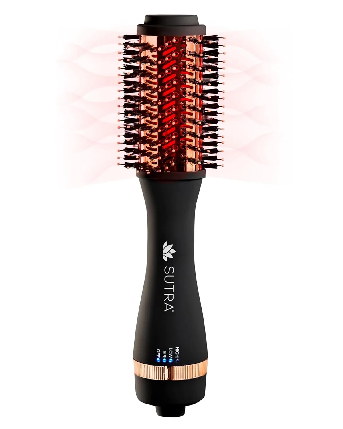 Инфракрасная щетка для выпрямления волос Sutra IR 2 дюйма, Black & Rose Gold