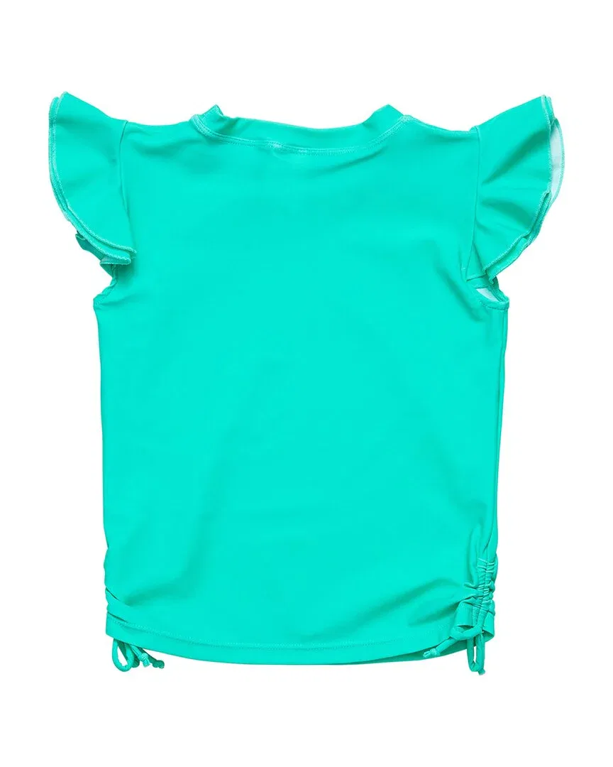 Snapper Rock Sustainable Flutter Sleeve Rash Top, зеленый — фото 2