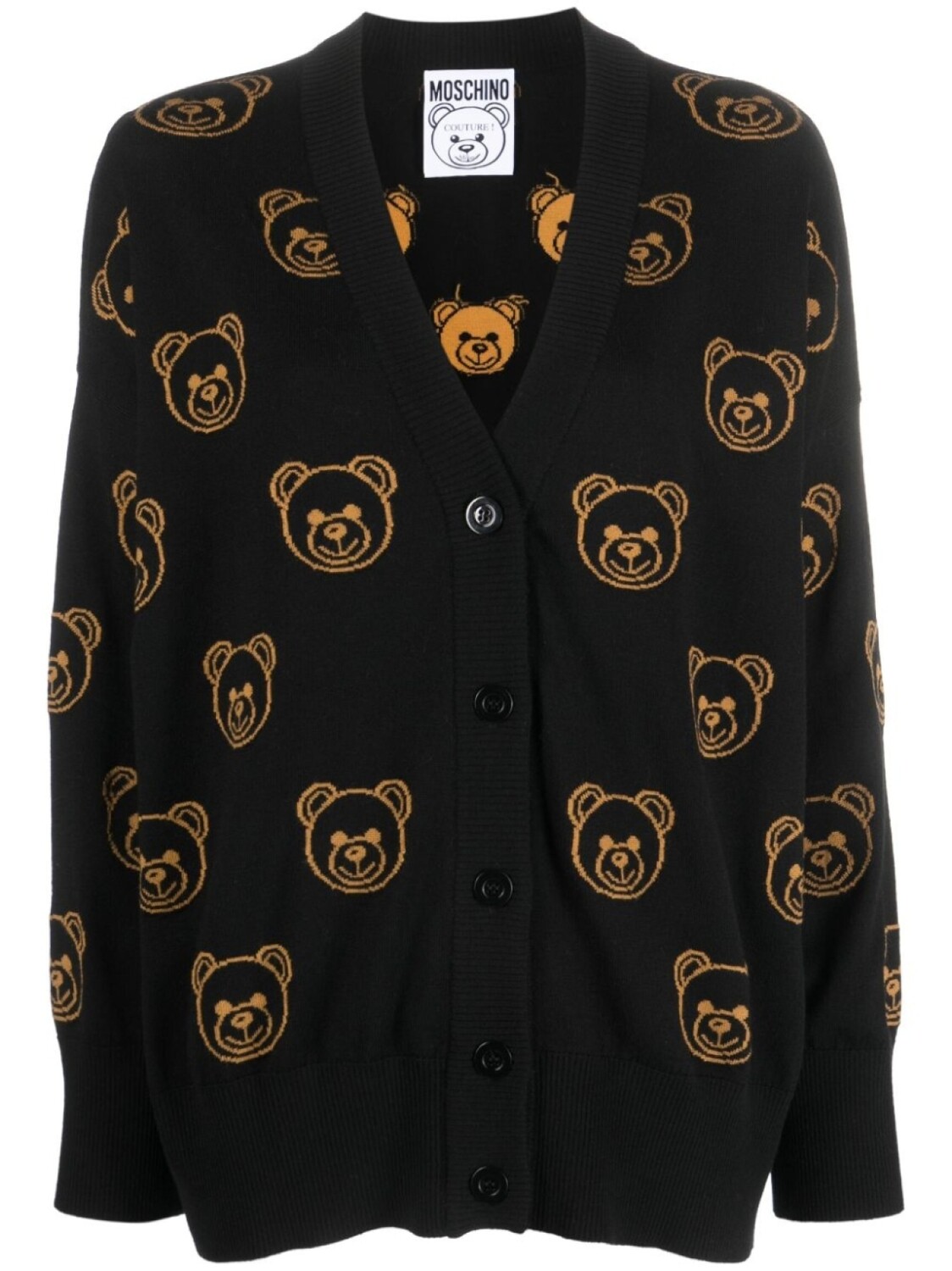 

Moschino кардиган вязки интарсия, черный