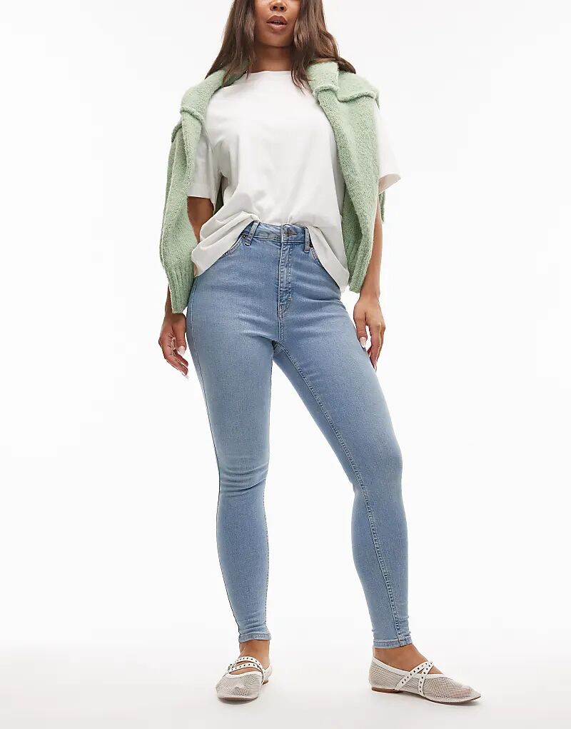 

Джинсы-скинни Topshop Hourglass Jamie с высокой талией, цвет «отбеленный»
