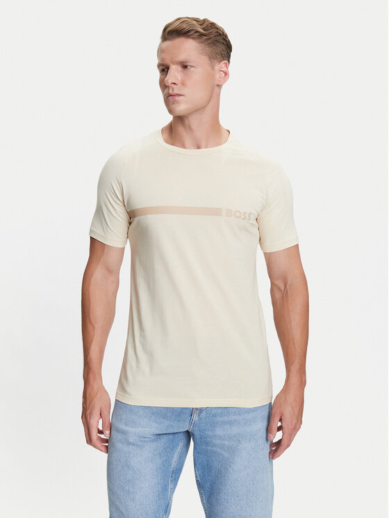 

Футболка slim fit 50517970 Boss, бежевый