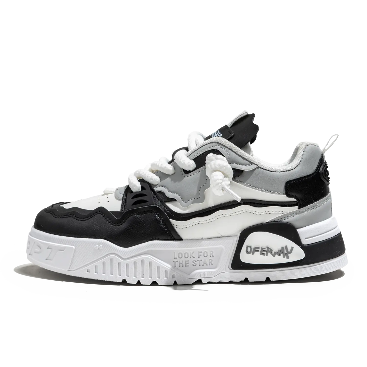 

Dao Tu Sen Антискользящие износостойкие мужские кэжуал кеды низкие белые черные E129 Starting Point, цвет White Black (E129-Starting Point)