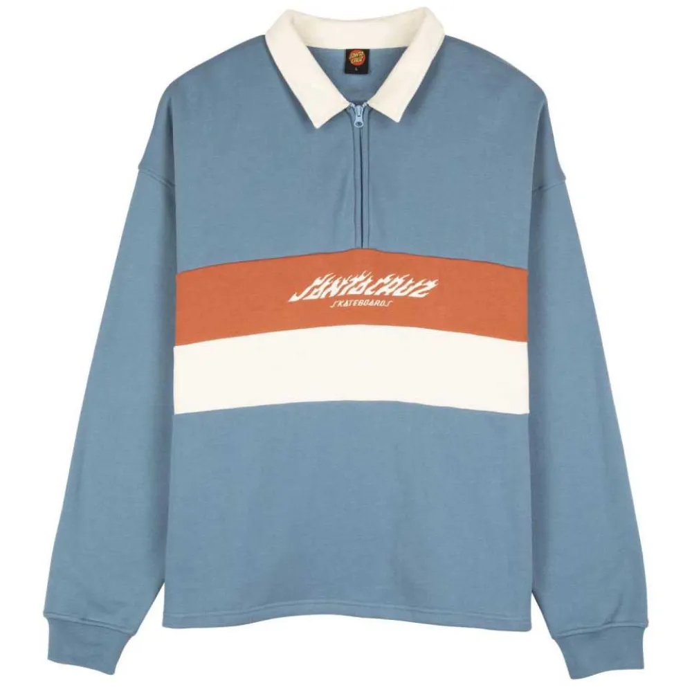 

Толстовка Santa Cruz Crew flame strip, синий