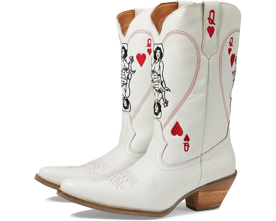 Ботинки Dingo Queen A Hearts, белый