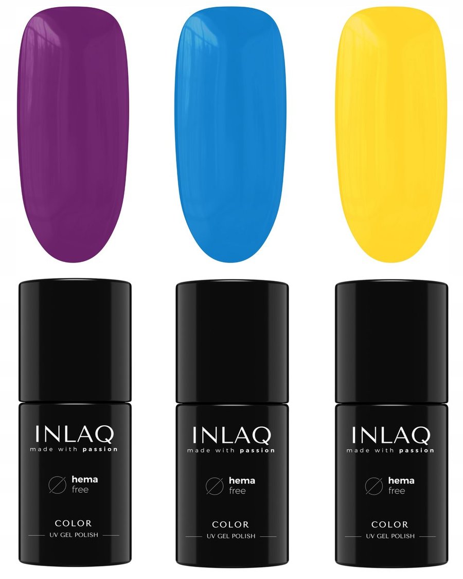 

INLAQ Набор гибридных лаков INLAQ 3 шт. Коллекция «Безумная радуга»