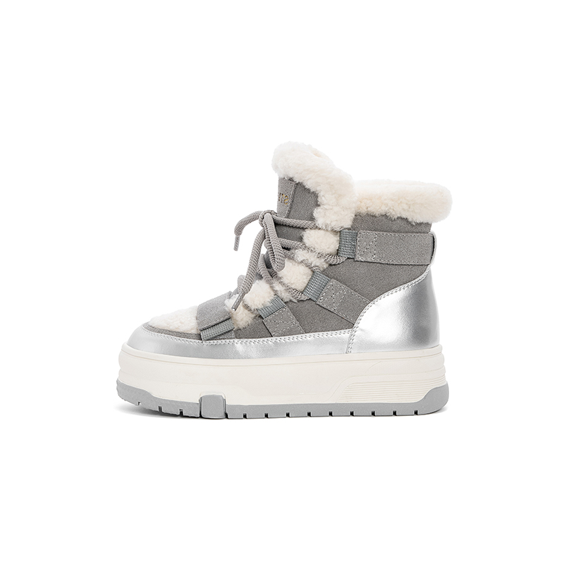 ST&SAT Теплые и износостойкие короткие зимние сапоги для женщин серые, цвет Gray