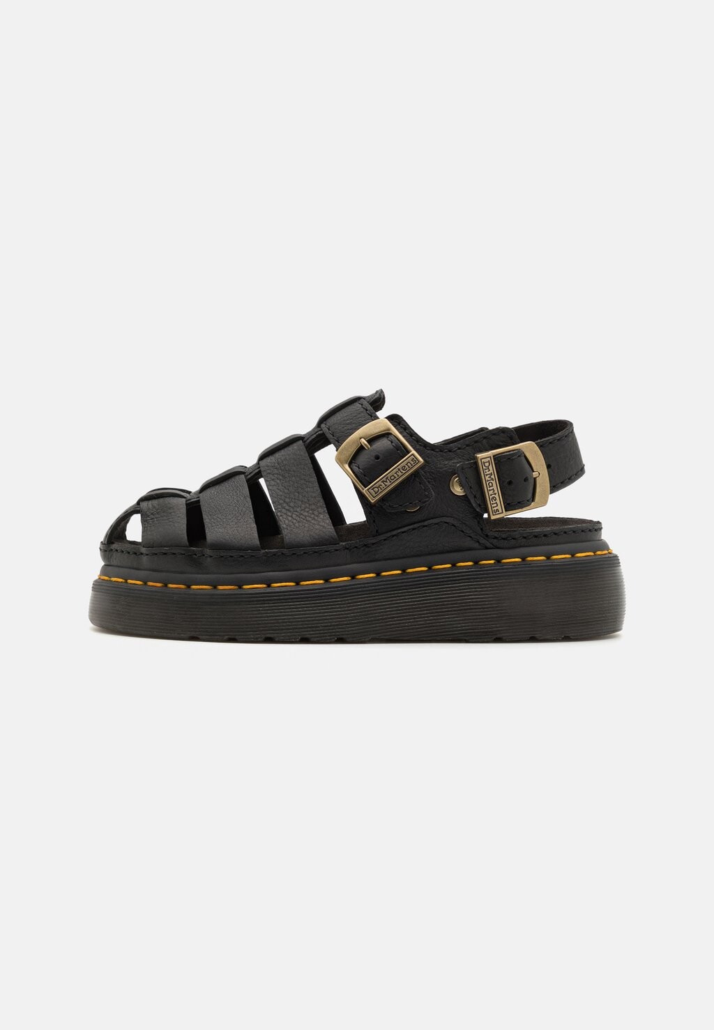 Сандалии на платформе WRENLIE Dr. Martens, цвет black grizzly