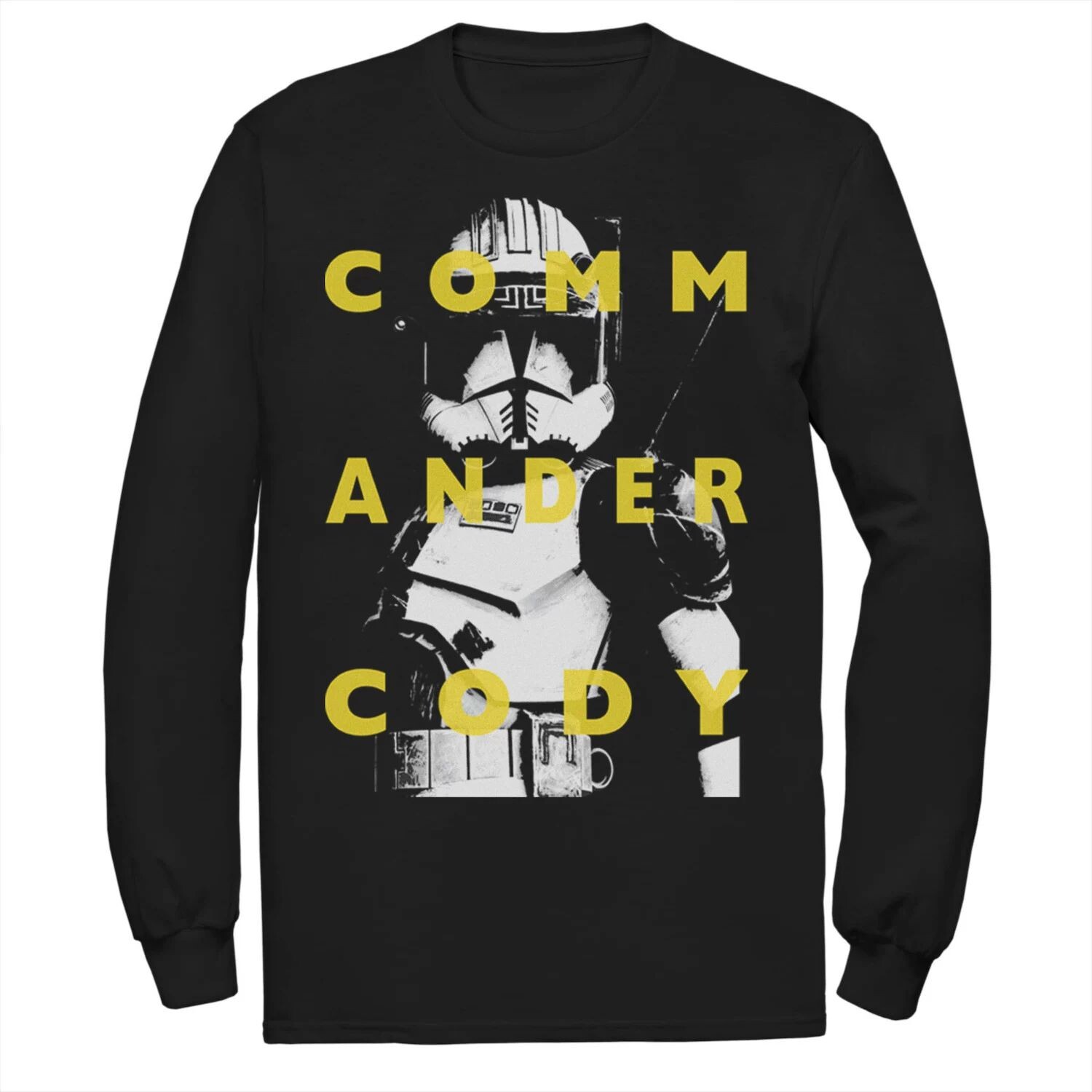 

Мужская футболка Star Wars: Clone Wars Commander Cody с текстовым наложением