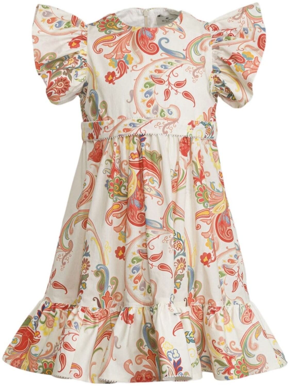 

ETRO KIDS платье с оборками и принтом пейсли, оранжевый