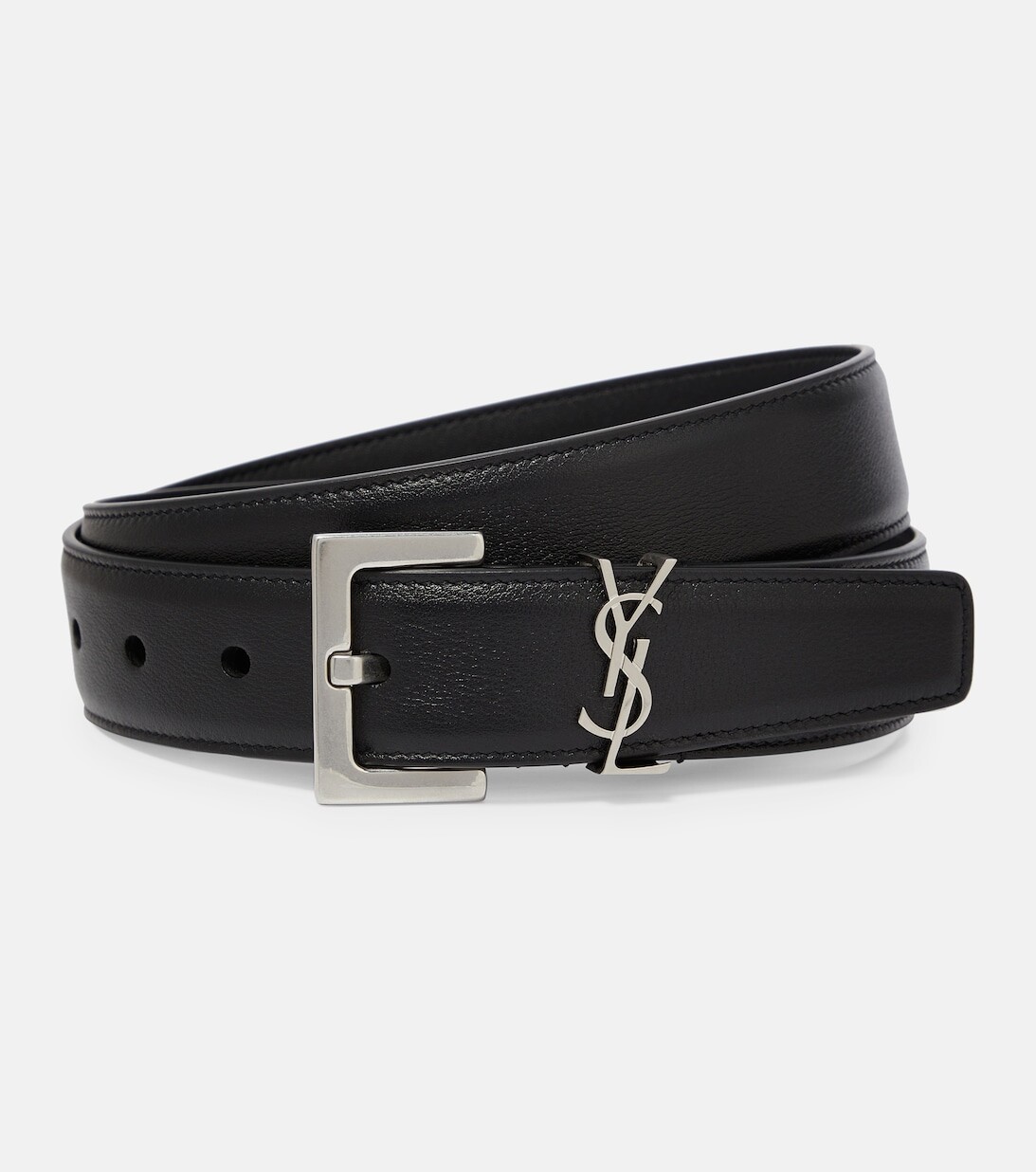 

Кожаный ремень YSL Saint Laurent, черный