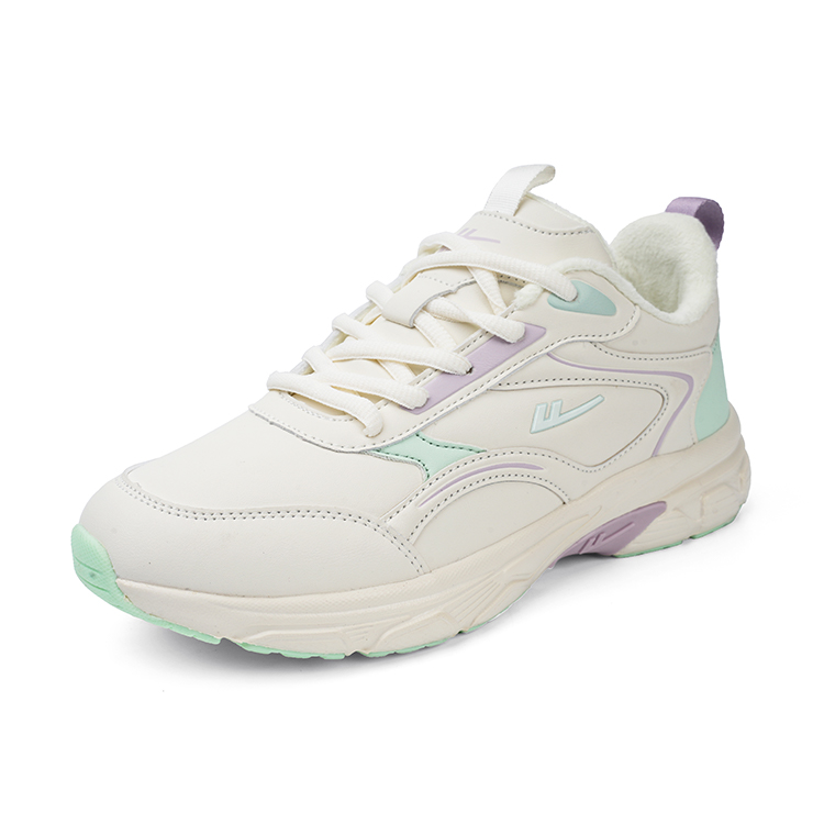 

Кроссовки Casual Unisex низкие из искусственной кожи Abrasion Resistant WARRIOR, белый светло-фиолетовый зеленый
