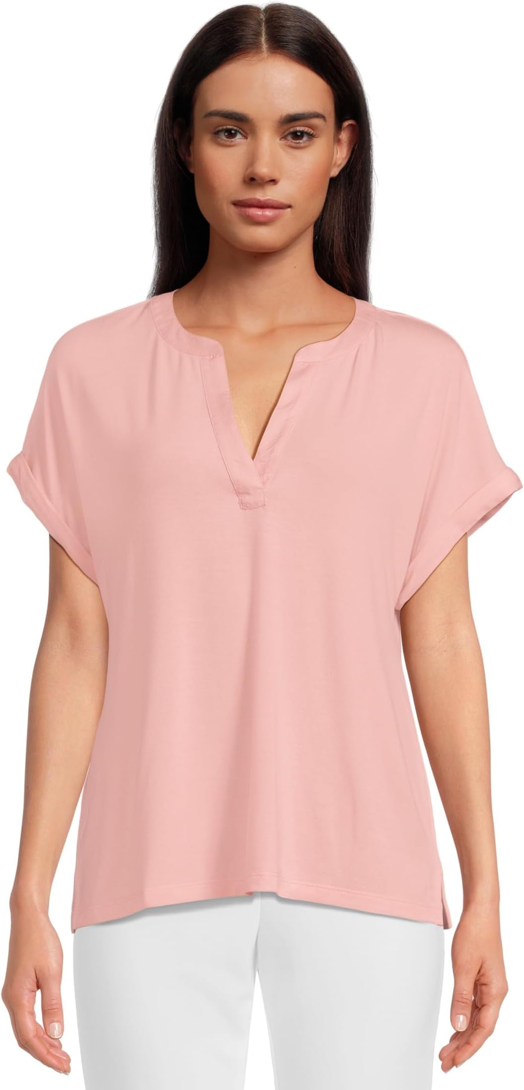 

Женская кофта Kauai с разрезом на шее и коротким рукавом Tommy Bahama, Quartz Pink