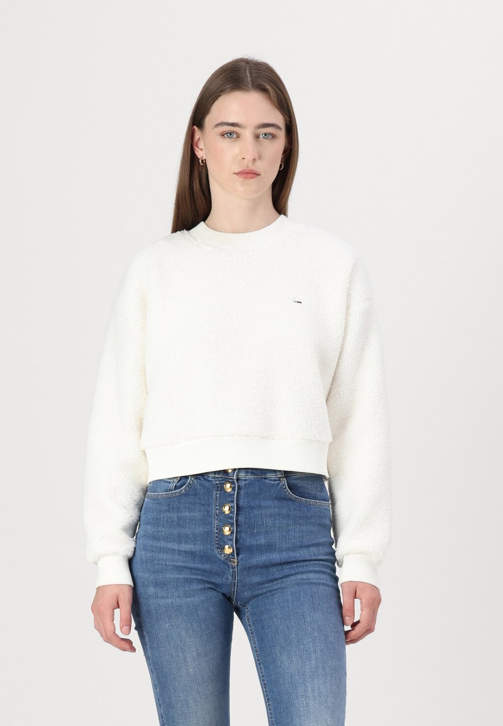 

Флисовый джемпер Tommy Jeans, белый