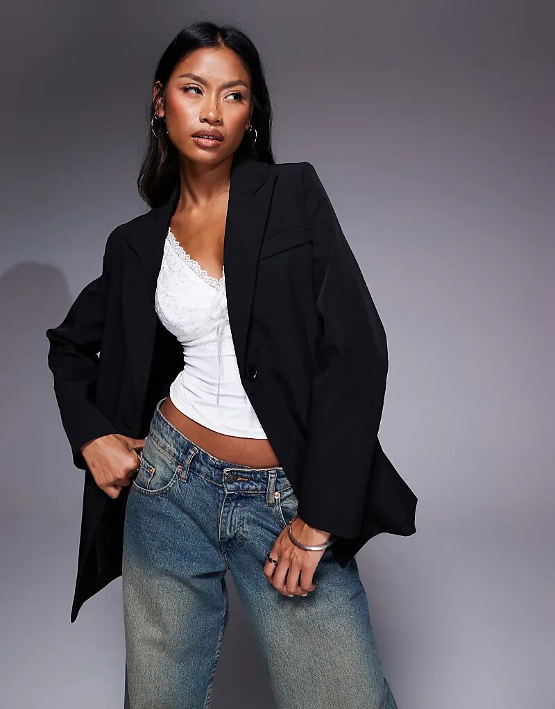 

Принцесса Полли Несси, свободный строгий блейзер черного цвета