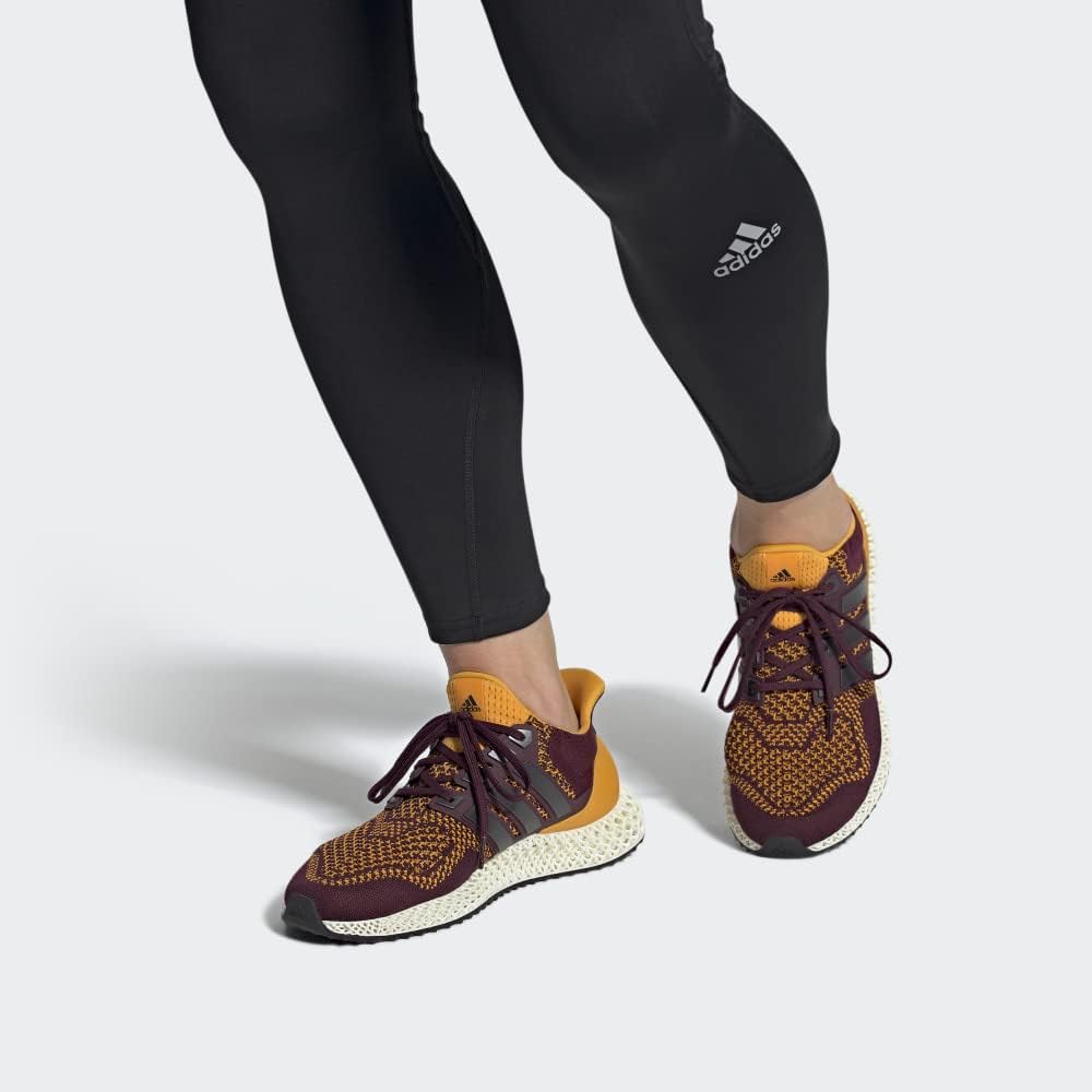 Кроссовки adidas Ultra 4D для взрослых унисекс, черный/золотой/бордовый — фото 3