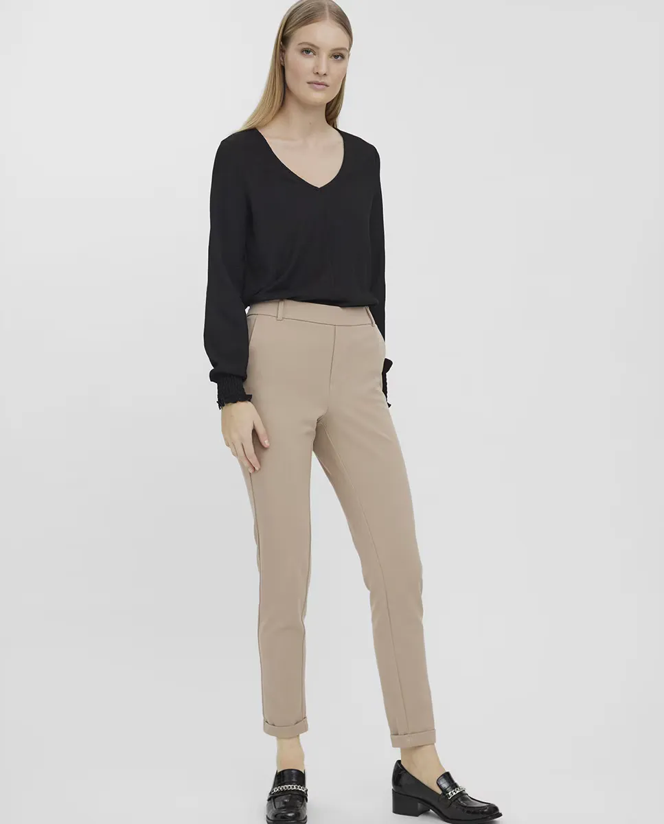 

Женские прямые длинные брюки Vero Moda, цвет Crudo