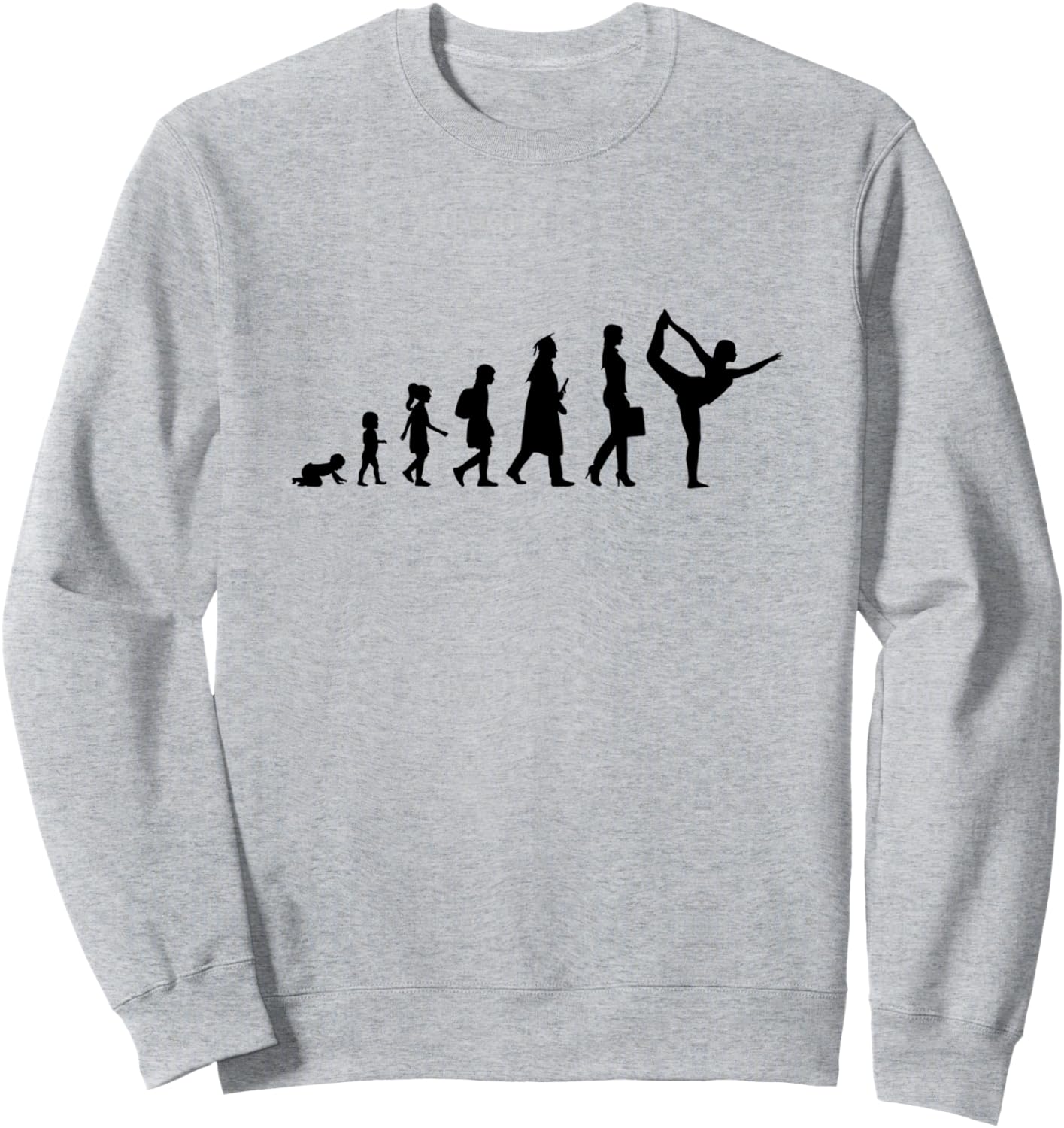 

Спортивная толстовка Yogini Evolution Mindfulness для девочек, серая Funny Yogi Graphic Shirt For Girls