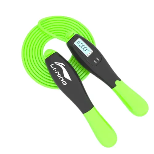 

Профессиональная скакалка для фитнеса с электронным счетчиком pvc стальной трос pvc контроллер 2,8 м LINING, черный