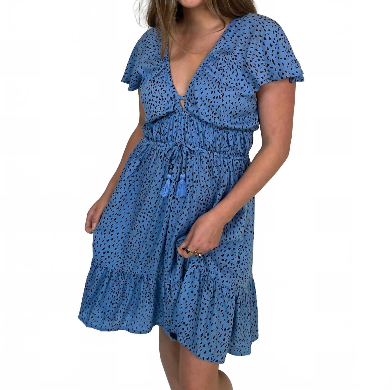 

Manoa Breeze Mini Dress In Granelli Blue Khush