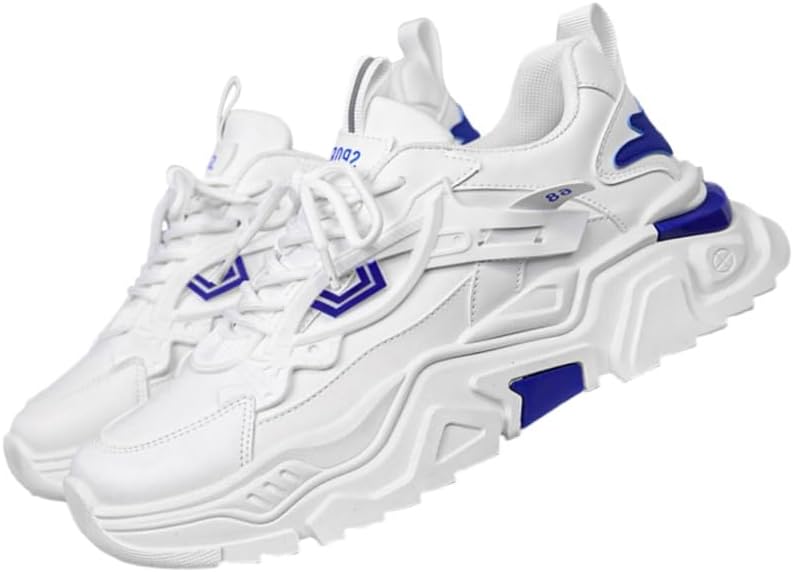 

Мужские высокие спортивные кроссовки большого размера - модные и универсальные, противоскользящие и прочные, дышащие и комфортные, подходят для бега, активного отдыха, баскетбола и тренировок в зале Fmshi, белый