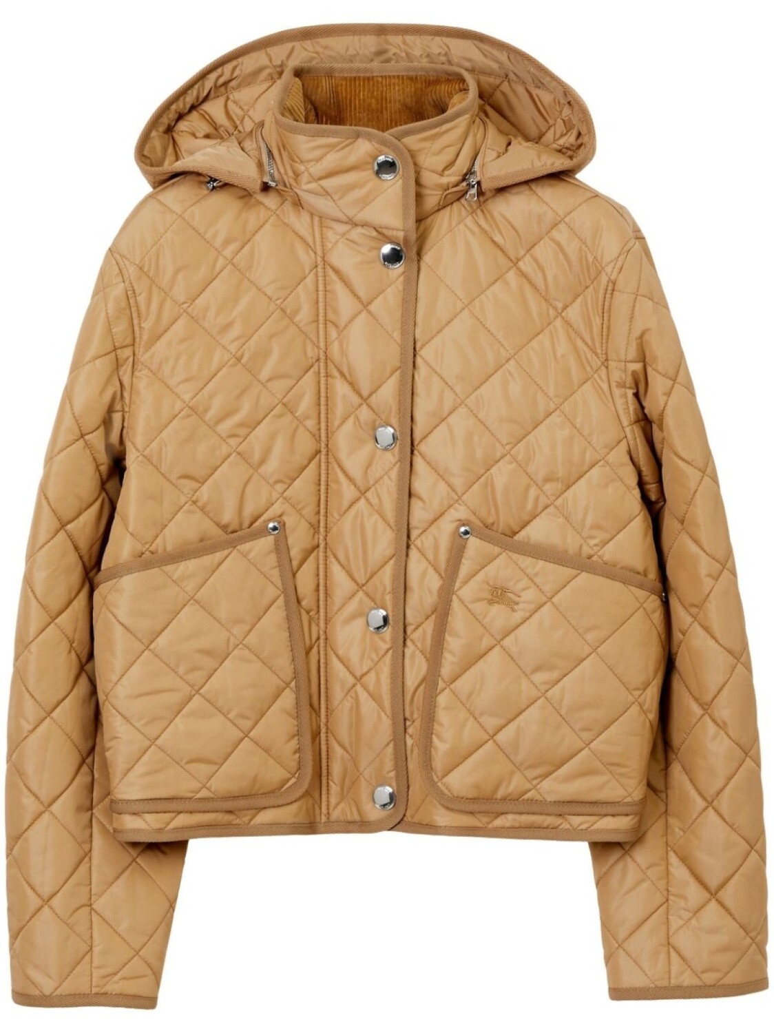 

Burberry стеганая куртка с капюшоном, нейтральный цвет