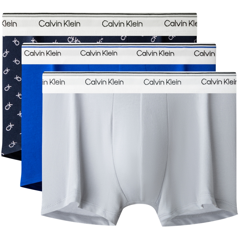 

Мужские трусы 3 штуки Calvin Klein, сине-серый