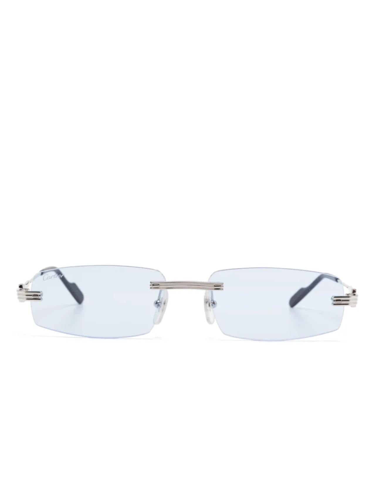 

Cartier Eyewear rimless солнцезащитные очки, серебряный