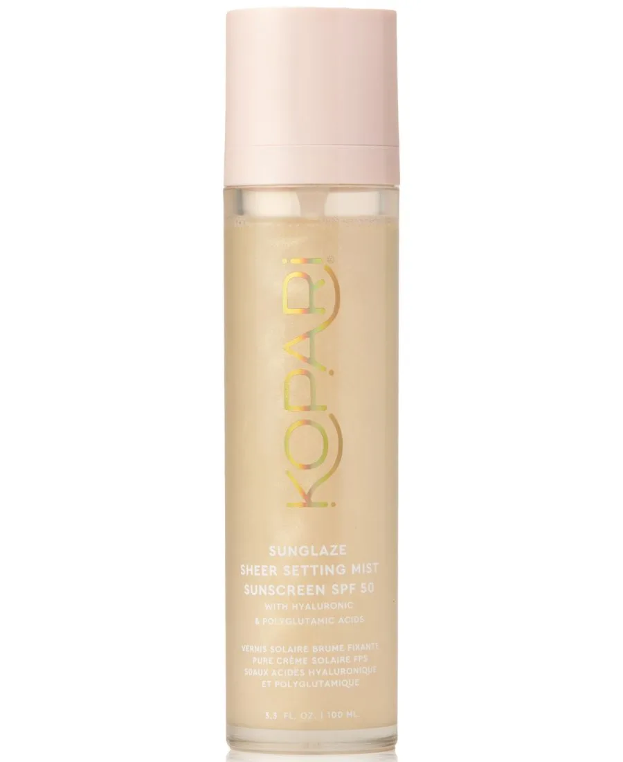 Kopari Beauty Успокаивающий спрей для фиксации макияжа Sunglaze Sheer Setting Mist с солнцезащитным фактором SPF 50