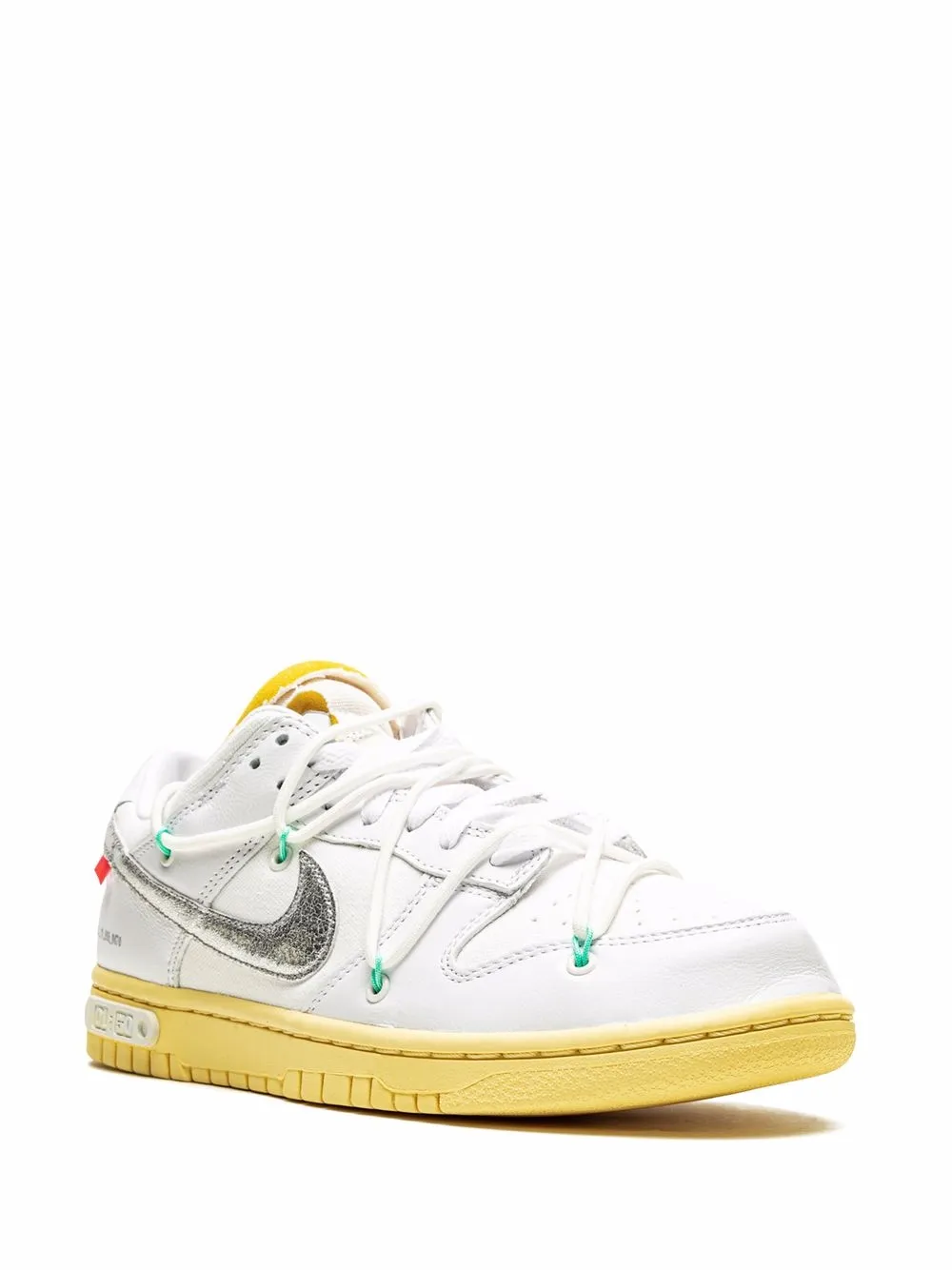 Кроссовки Dunk Low Lot 01 из коллаборации с Off-White Nike X Off-White, белый — фото 2