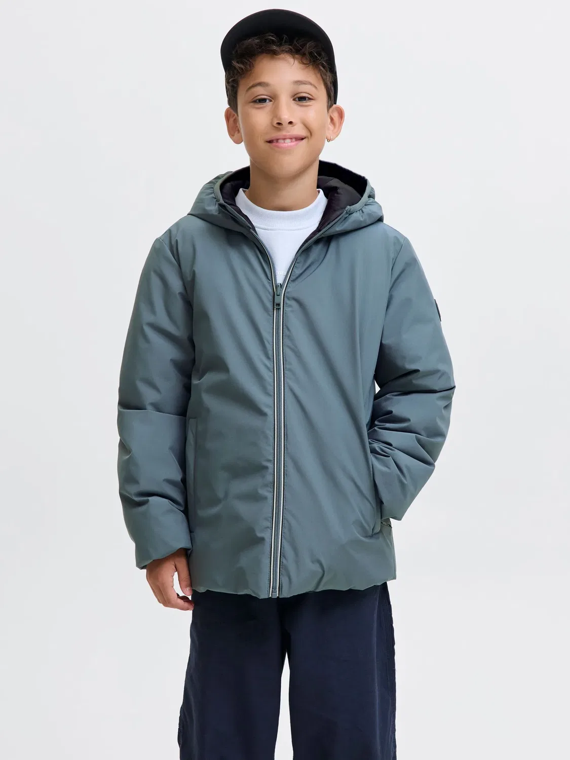 Переходная куртка с капюшоном JACK & JONES Junior, stormy weather — фото 3