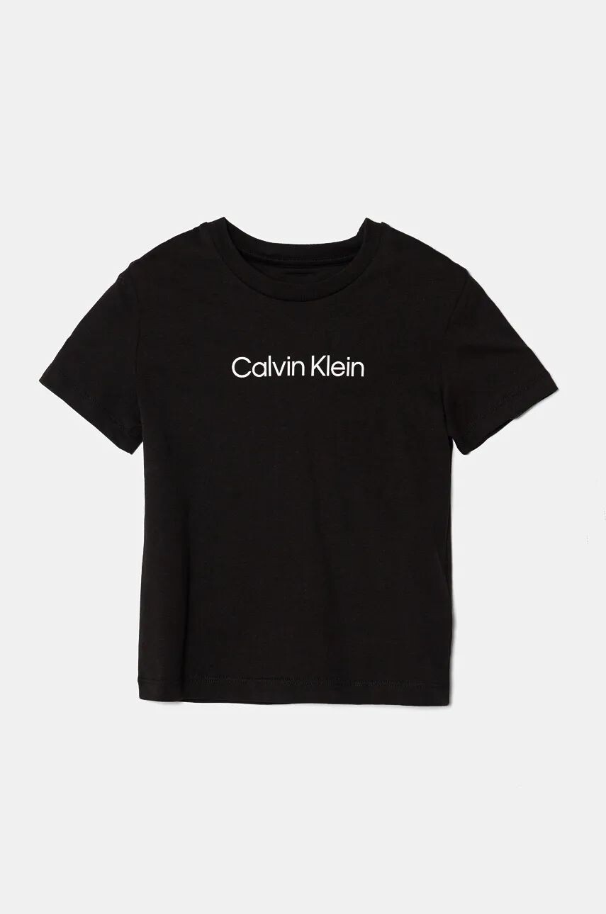 

Детская хлопковая футболка Calvin Klein Jeans, черный