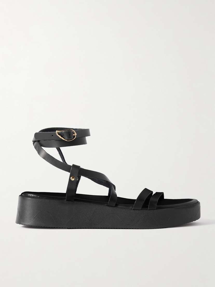 Кожаные сандалии Aristea на платформе Ancient Greek Sandals, черный