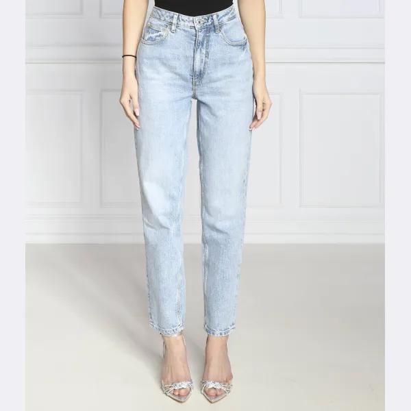 

Зауженные джинсы Mom Jeans Guess, синий
