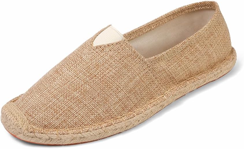 

Эспадрильи-лоферы на плоской подошве с закрытым носком из канвы для мужчин и женщин Mcronji, коричневый