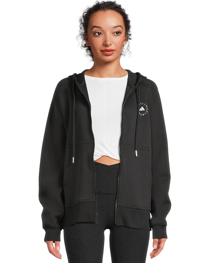 

Худи adidas By Stella Mccartney Full-zip Hoodie, черный/белый