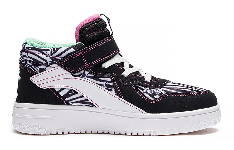 Детские кроссовки для скейтбординга Li-Ning X Disney Alice GS Mid-top, черные/белые Lining Young — фото 2