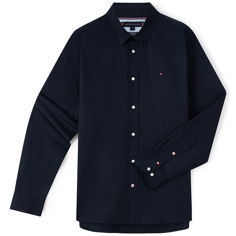 

Рубашка Logo-patch Shirt Tommy Hilfiger, синий